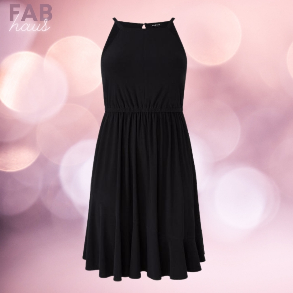 Torrid | Crepe High Neck Skater Dress